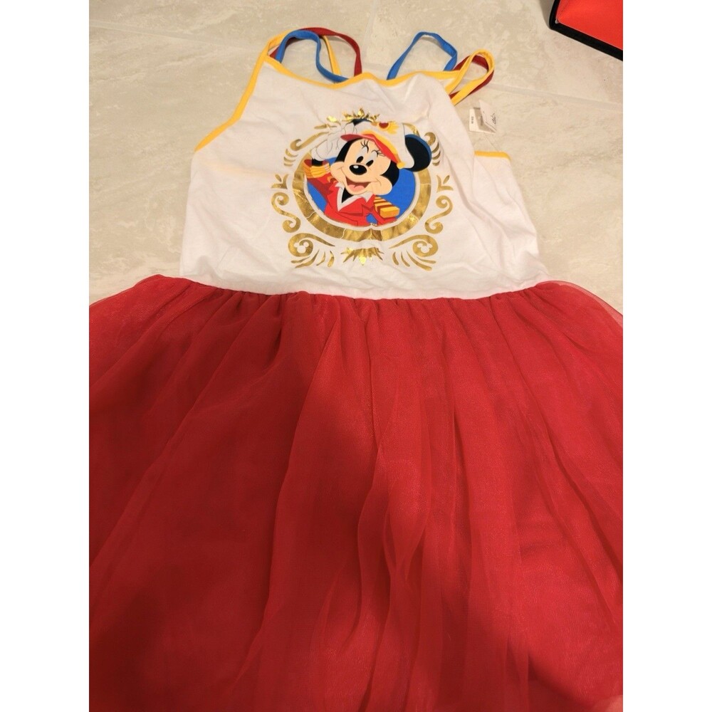 Disney Cruise Line DCL Minnie Mouse Sailor Tutu Tulle Dress Girls XL 14/16 NWT
